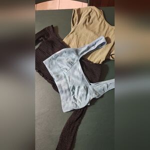 Free People Bundle, Good Karma Bra And Off Shoulder Top And Baby Tee